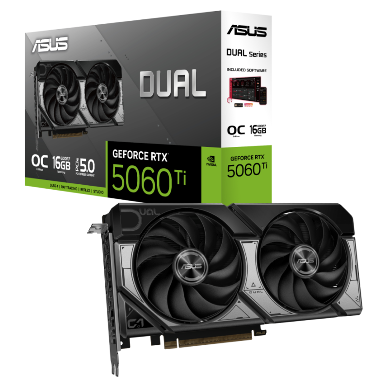 Carte Graphique Asus GeForce RTX 5060 Ti Dual OC 16Go · Smarty Paris
